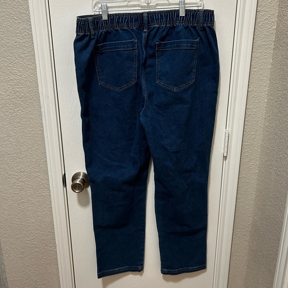 Knox rose denim jeans with elastic waistband size large - Picture 3 of 7